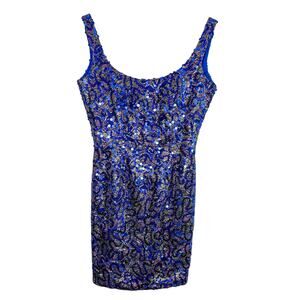 Daniella Blue Sequin Mini Dress
